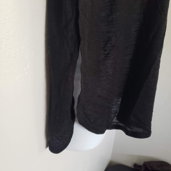 Rue21 XL Black Short Sleeve Shirt Blouse Top Lace Side Slit Lightweight - Picture 6 of 6